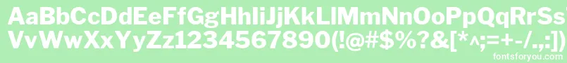 LibrefranklinExtrabold Font – White Fonts on Green Background