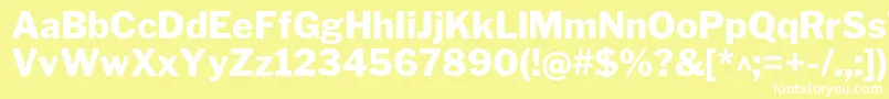 フォントLibrefranklinExtrabold – 黄色い背景に白い文字