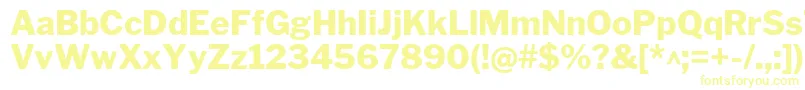 フォントLibrefranklinExtrabold – 黄色のフォント