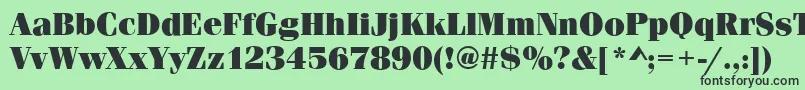 FerraraUltraRegular Font – Black Fonts on Green Background