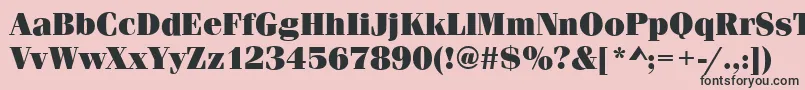 FerraraUltraRegular Font – Black Fonts on Pink Background