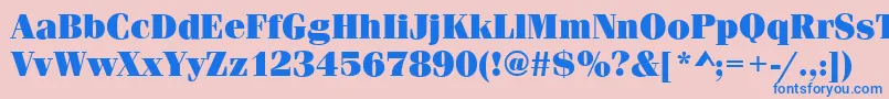 FerraraUltraRegular Font – Blue Fonts on Pink Background