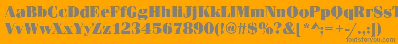 FerraraUltraRegular Font – Gray Fonts on Orange Background
