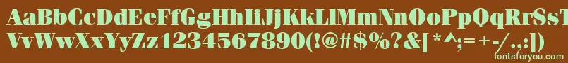 FerraraUltraRegular Font – Green Fonts on Brown Background