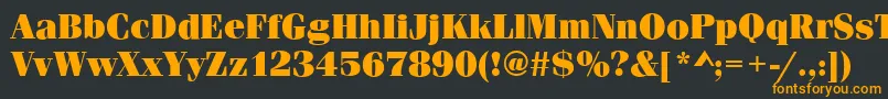 FerraraUltraRegular Font – Orange Fonts on Black Background