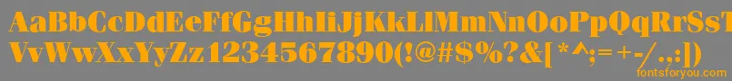 FerraraUltraRegular Font – Orange Fonts on Gray Background