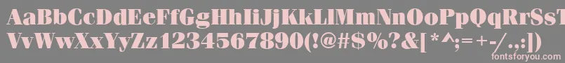FerraraUltraRegular Font – Pink Fonts on Gray Background