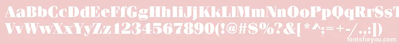 FerraraUltraRegular Font – White Fonts on Pink Background