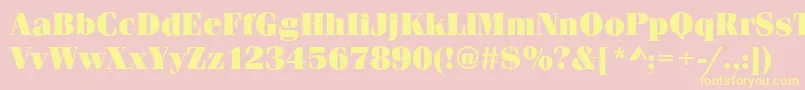 FerraraUltraRegular Font – Yellow Fonts on Pink Background