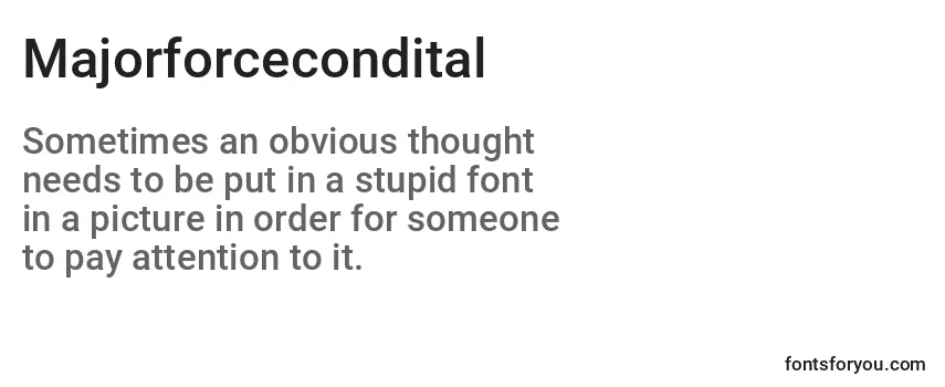 Majorforcecondital Font