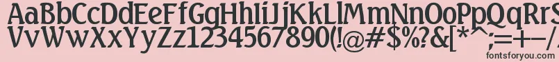 Linda Font – Black Fonts on Pink Background