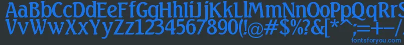 Linda Font – Blue Fonts on Black Background