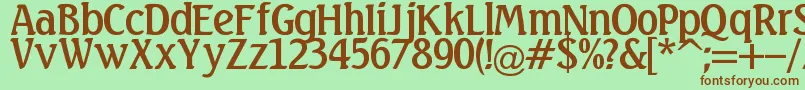 Linda Font – Brown Fonts on Green Background