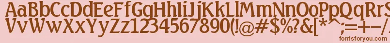 Linda Font – Brown Fonts on Pink Background