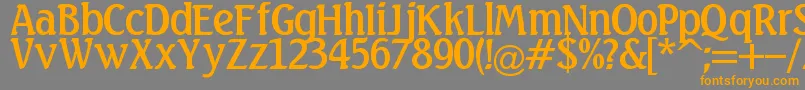 Linda Font – Orange Fonts on Gray Background