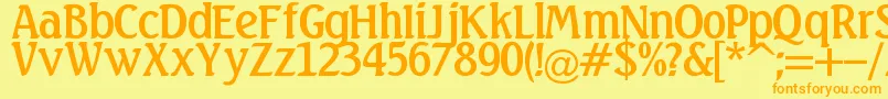 Linda Font – Orange Fonts on Yellow Background