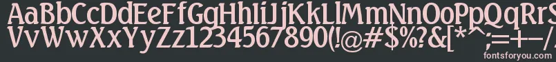 Linda Font – Pink Fonts on Black Background