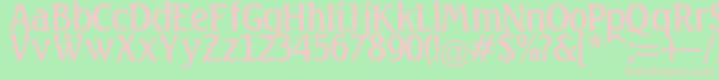 Linda Font – Pink Fonts on Green Background