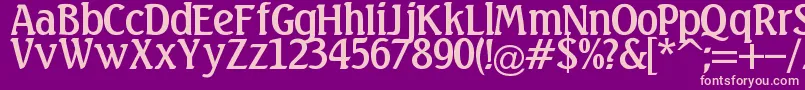 Linda Font – Pink Fonts on Purple Background