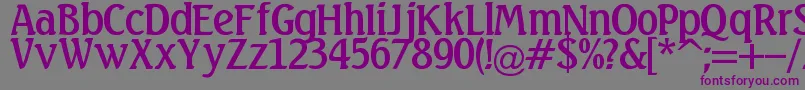 Linda Font – Purple Fonts on Gray Background