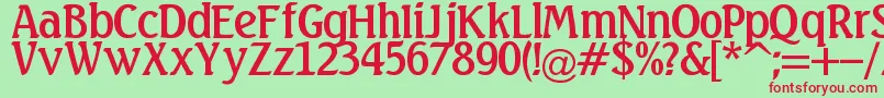 Linda Font – Red Fonts on Green Background