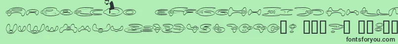 Alieo Font – Black Fonts on Green Background