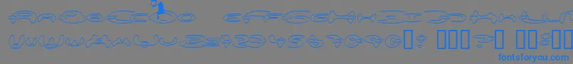 Alieo Font – Blue Fonts on Gray Background