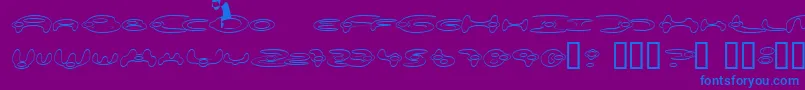 Alieo Font – Blue Fonts on Purple Background