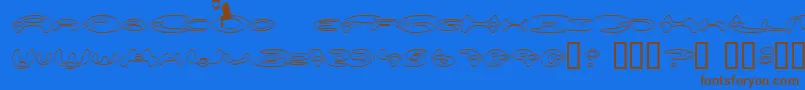 Alieo Font – Brown Fonts on Blue Background