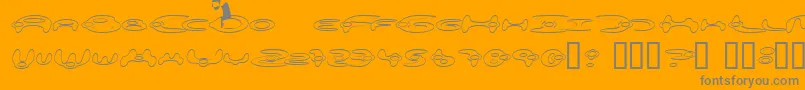 Alieo Font – Gray Fonts on Orange Background