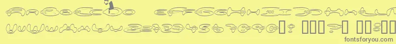 Alieo Font – Gray Fonts on Yellow Background