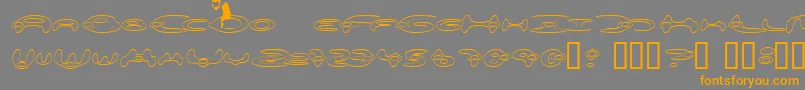 Alieo Font – Orange Fonts on Gray Background
