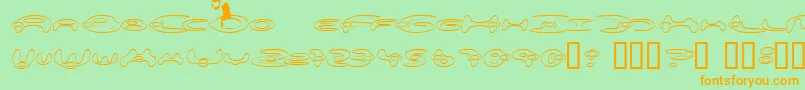 Alieo Font – Orange Fonts on Green Background