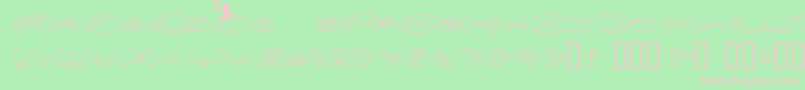 Alieo Font – Pink Fonts on Green Background