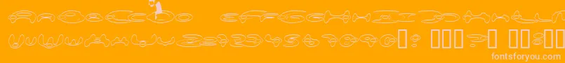 Alieo Font – Pink Fonts on Orange Background