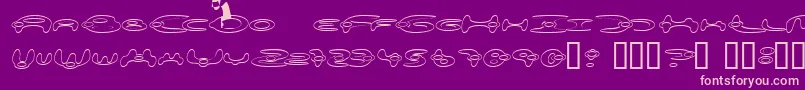 Alieo Font – Pink Fonts on Purple Background