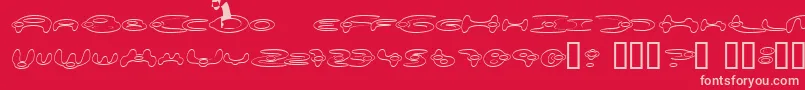 Alieo Font – Pink Fonts on Red Background