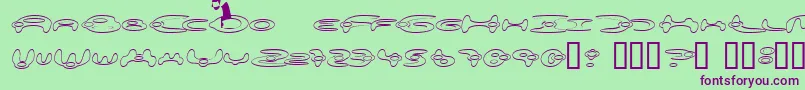 Alieo Font – Purple Fonts on Green Background