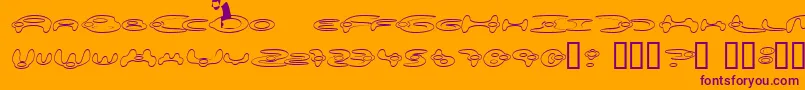 Alieo Font – Purple Fonts on Orange Background