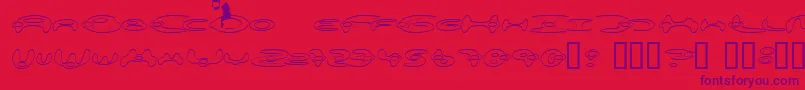 Alieo Font – Purple Fonts on Red Background