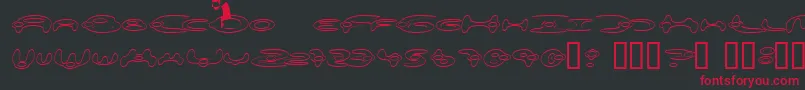 Alieo Font – Red Fonts on Black Background