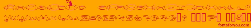 fuente Alieo – Fuentes Rojas Sobre Fondo Naranja