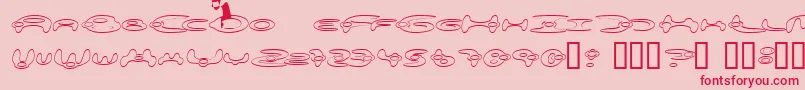 Alieo Font – Red Fonts on Pink Background
