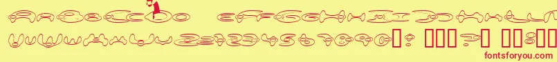 Alieo Font – Red Fonts on Yellow Background