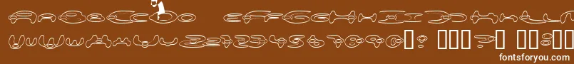 Alieo Font – White Fonts on Brown Background