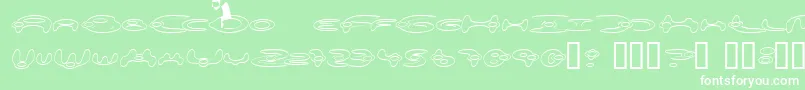 Шрифт Alieo – белые шрифты на зелёном фоне