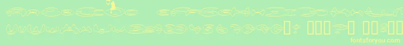 Alieo Font – Yellow Fonts on Green Background