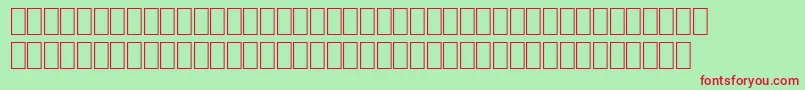 WpMultinationalbRoman-fontti – punaiset fontit vihreällä taustalla