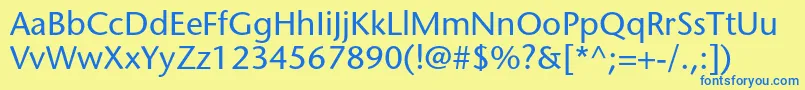 StonesansstdMedium Font – Blue Fonts on Yellow Background