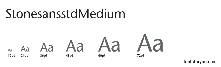 Размеры шрифта StonesansstdMedium